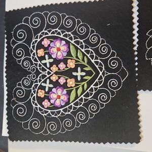 Handmade machine embroidery patch